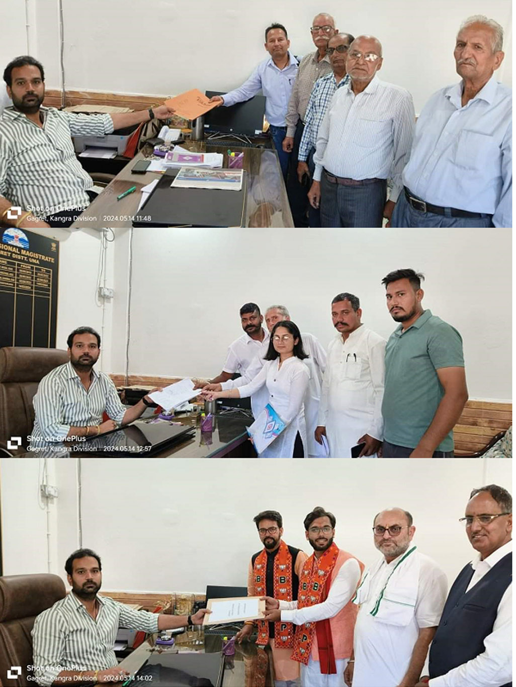 3 candidates filled forms in Gagret on the last day of nomination